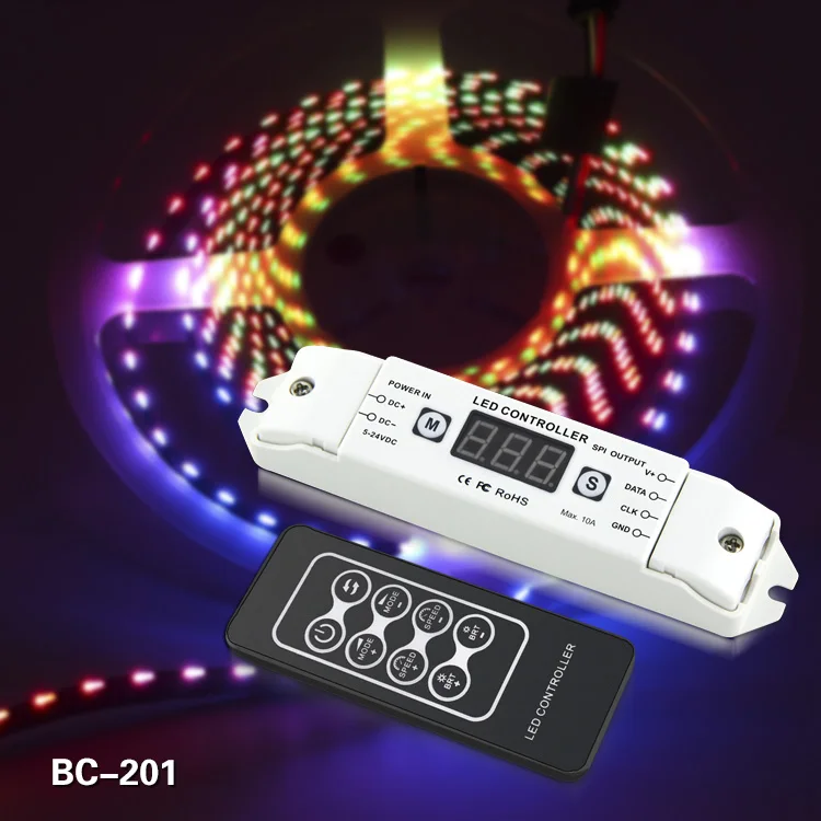 BC-201 DC5V 12 В 24 светодио дный Pixel SPI полосы Управление цифровой адресный 2801 2811 2812 6803 8806