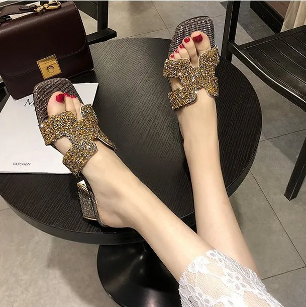2019 женские летние сандалии с сеткой красного цвета Корейская версия праздничной