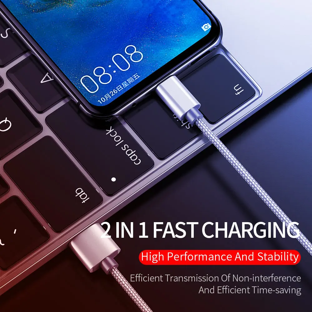 Кабель USB Type C для быстрой зарядки 2 4 А кабель Samsung S10 Huawei P30 Pro мобильный телефон