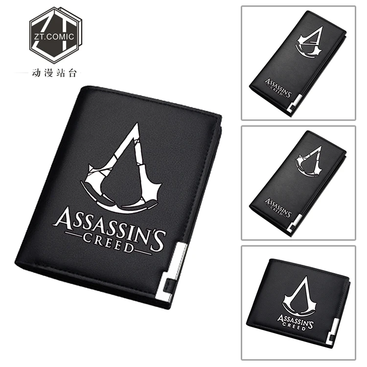 Assassins Creed Short Purse Black Long Wallets for Teenager Boys Girls | Багаж и сумки