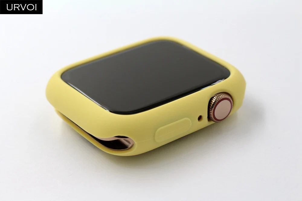 URVOI бампер для apple watch series 5 4 3 2 чехол для iwatch ТПУ карамельного цвета чехол тонкий защитный ультратонкий ремешок 40 мм 44 мм