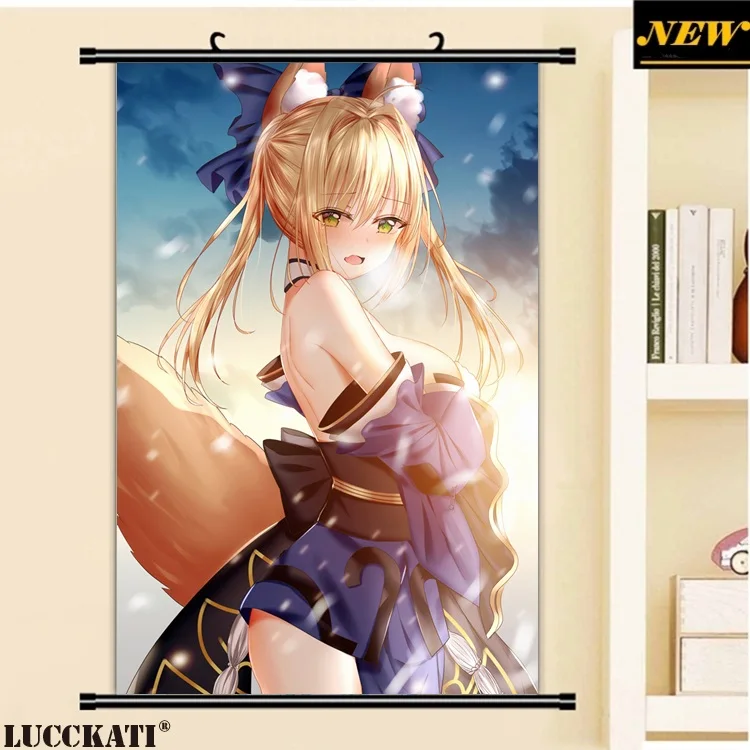 40X60 см Fate grand order Fate/go Fgo Сексуальная лоли калочка мультфильм аниме Искусство Настенная картина плакат прокрутка Ткань Холст Живопись