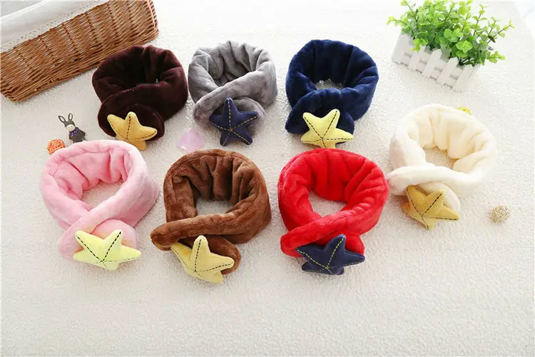baby winter warm girls scarf kids children's rings stars thicker boys scarves 6 years | Тематическая одежда и униформа