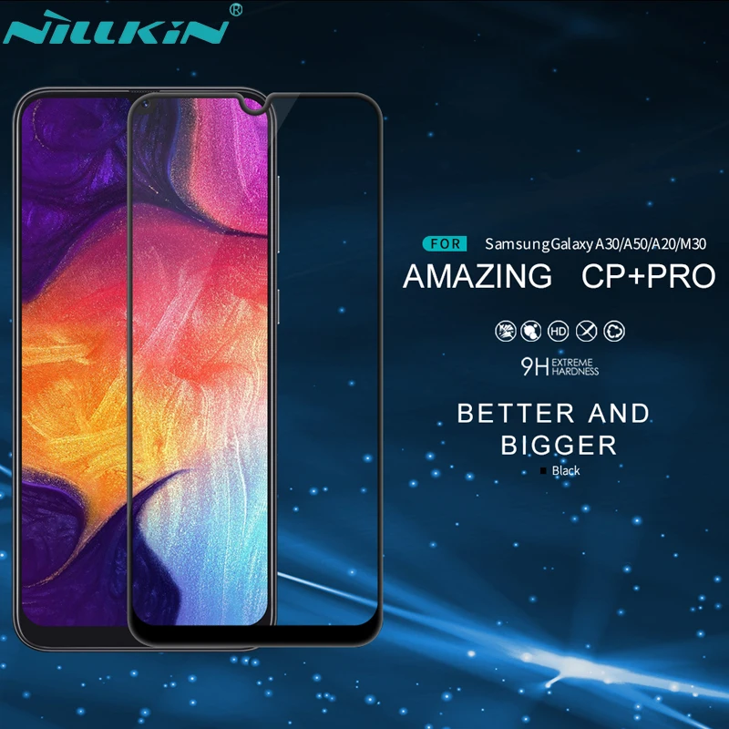 Закаленное стекло для Samsung Galaxy A50 A30 A20 NILLKIN CP + Pro 2.5D полностью покрытая Защитная