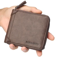 mens leather wallet business id card holder billfold zip purse wallet handbag clutch brand new coffee coin holder male wallet