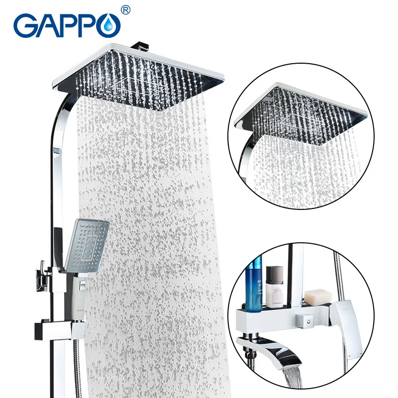 GAPPO смеситель для душа латунный набор с дождевой насадкой скрытый водопада griferia |