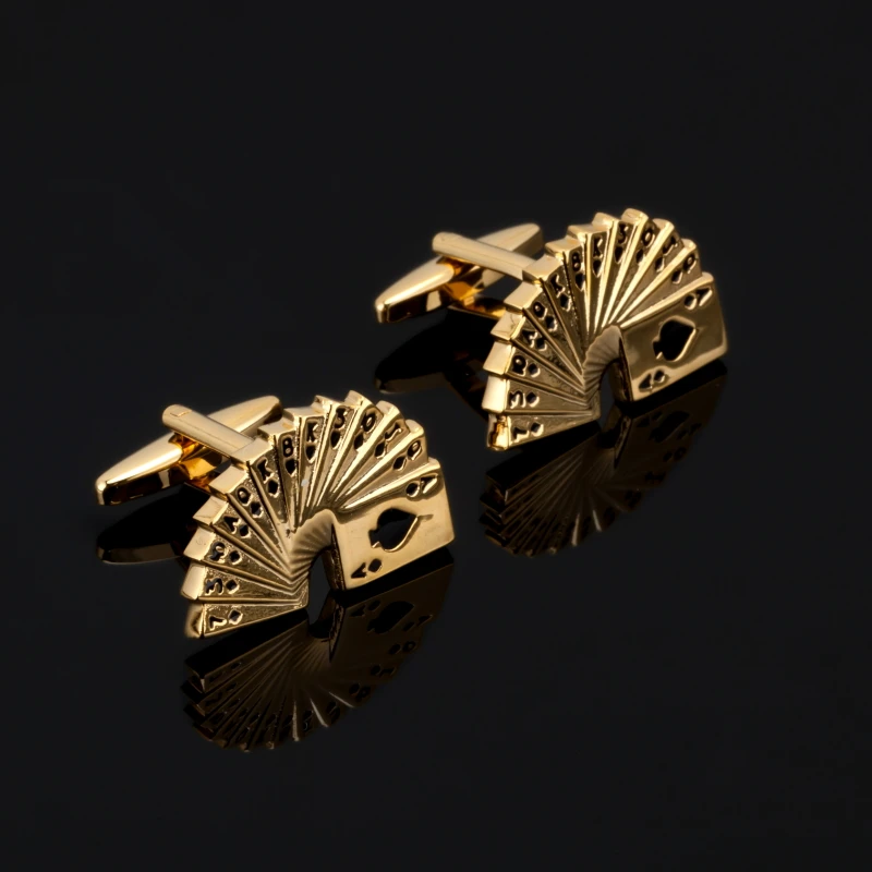 Роскошные покерные Запонки Для Мужские украшения для футболки аксессуары