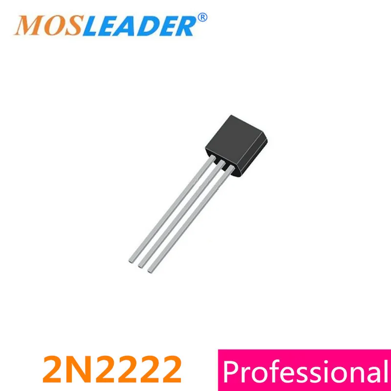 Mosleader 2N2222 TO92 1000 шт. 2222 DIP MMBT2222 2n22a 0.6A 600mA 30V NPN сделано в Китае высокое