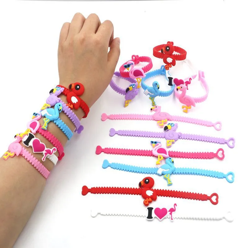 F Bracelet 6 шт. резиновые украшения, свадебный подарок для гостей, персонализированные вечерние сувениры единорога для детей, сувениры для детского душа, свадебные сувениры, подарки - Цвет: F Bracelet