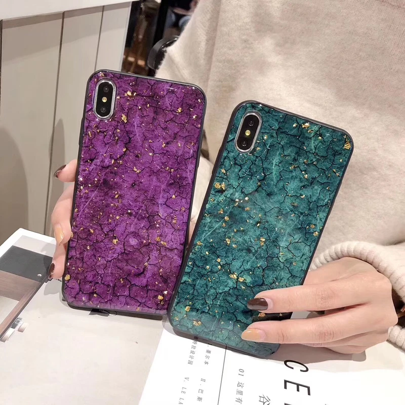 Блестящий чехол для телефона с золотой фольгой iphone XS Max XR X роскошный мягкий