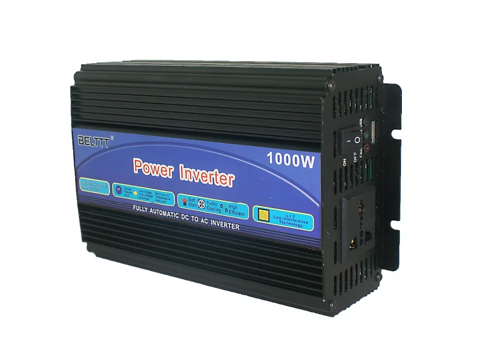 Бесплатная доставка инвертор 1000 Вт с DC12V на AC220 в улучшенный синусоидальный