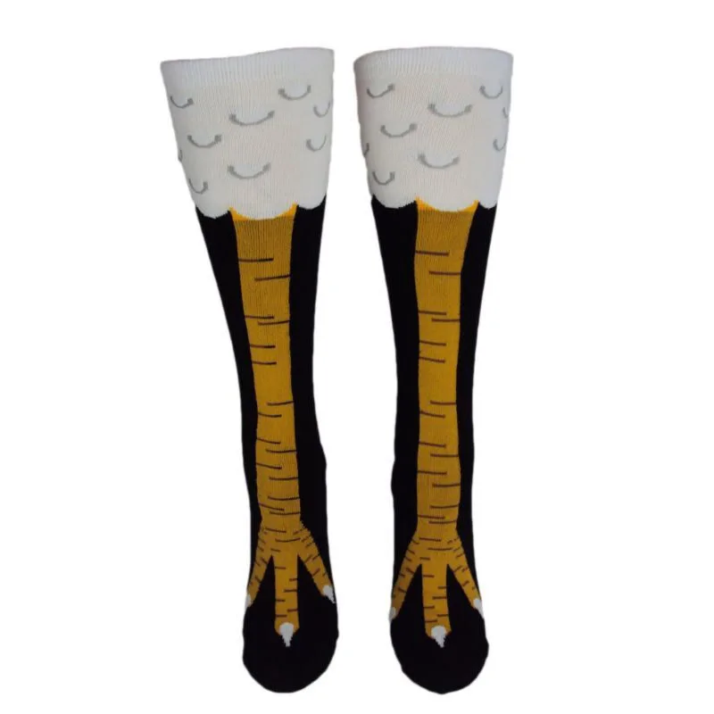 Для женщин курица забавные носки высокие мода пикантные мужские тонкие ноги дамы