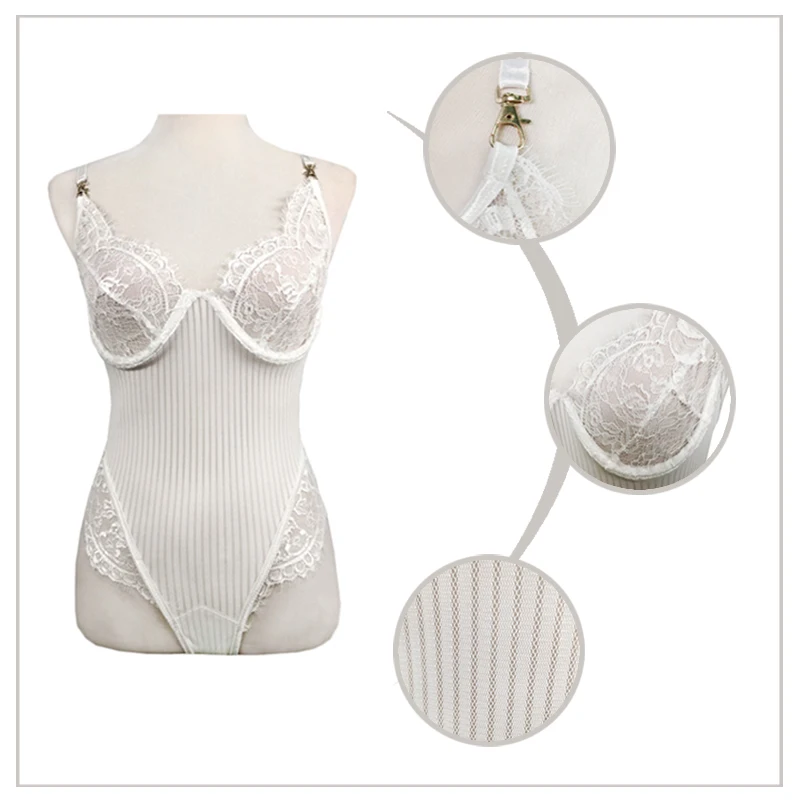 

Sebowel Backless Sexy Black Lace Bodysuit Women Black Perspective Body Romper Summer Bodysuits Party Playsuits Combinaison Femme