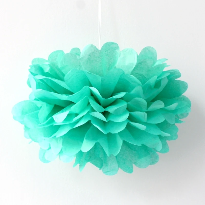 Tiffany blue 5 шт./лот цвет 22 6 дюймов(15 см) Бумага помпон из бумажной салфетки цветочные шары для свадьбы для домашней вечеринки на день рождения автомобиль декоративная ткань Бумага - Цвет: Tiffany blue
