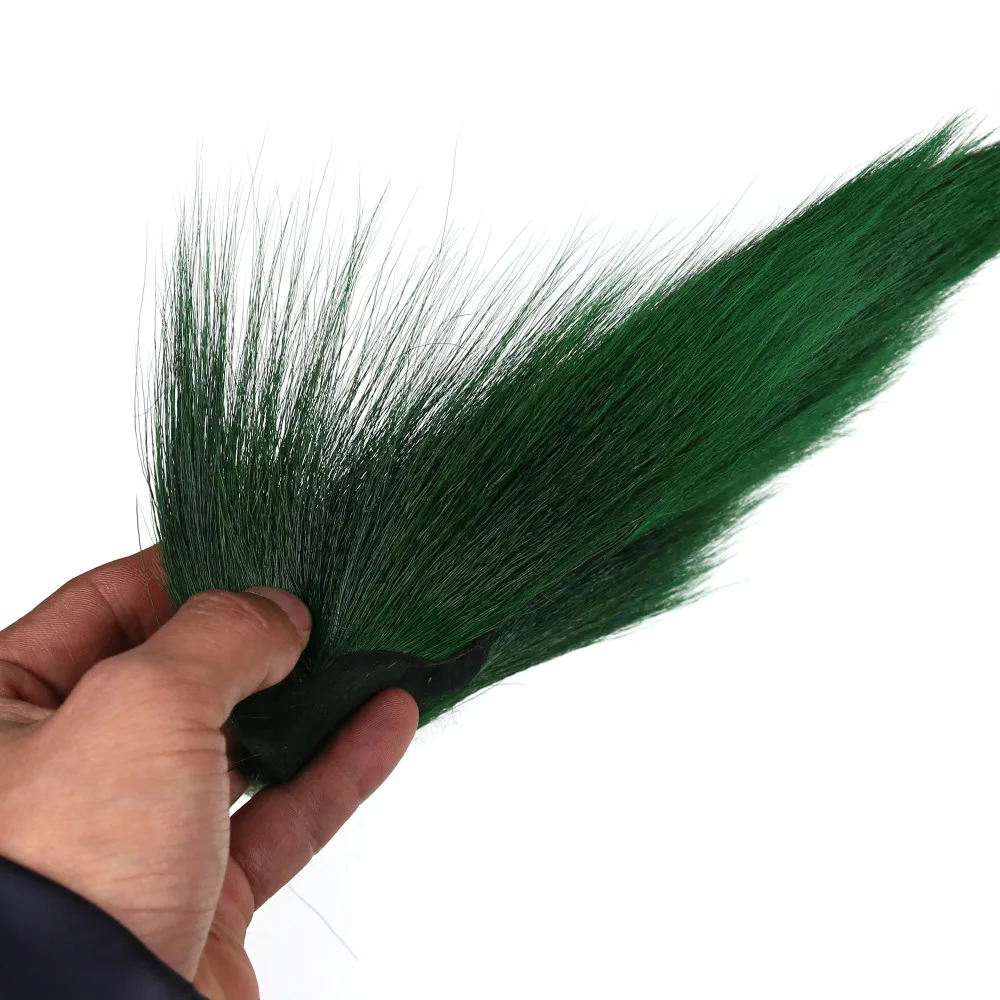 Материал для завязывания мух окрашенный олень хвост волосы мех Bucktail Buck мухи для завязывания соленой воды мухи сухие желтый зеленый синий красный