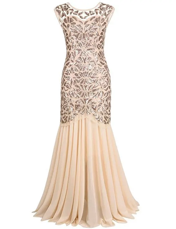 Vestido Longo 2018 Русалка совок Сверкающее расшитое бисером блестками вечерние платья