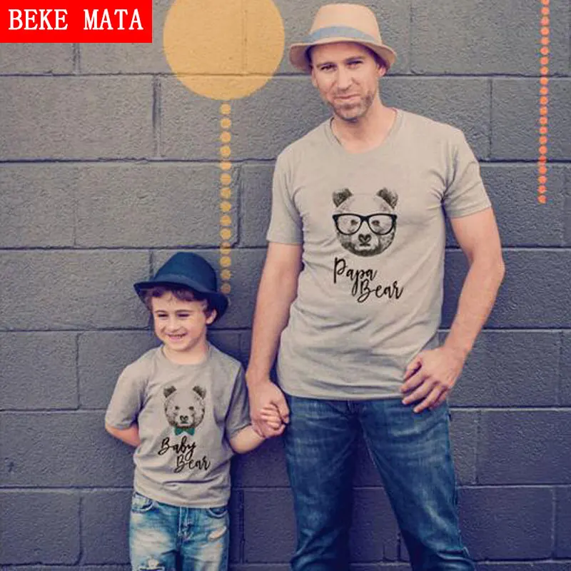 BEKE MATA/Одинаковая одежда для всей семьи 2017 г. летние новые футболки с милым принтом