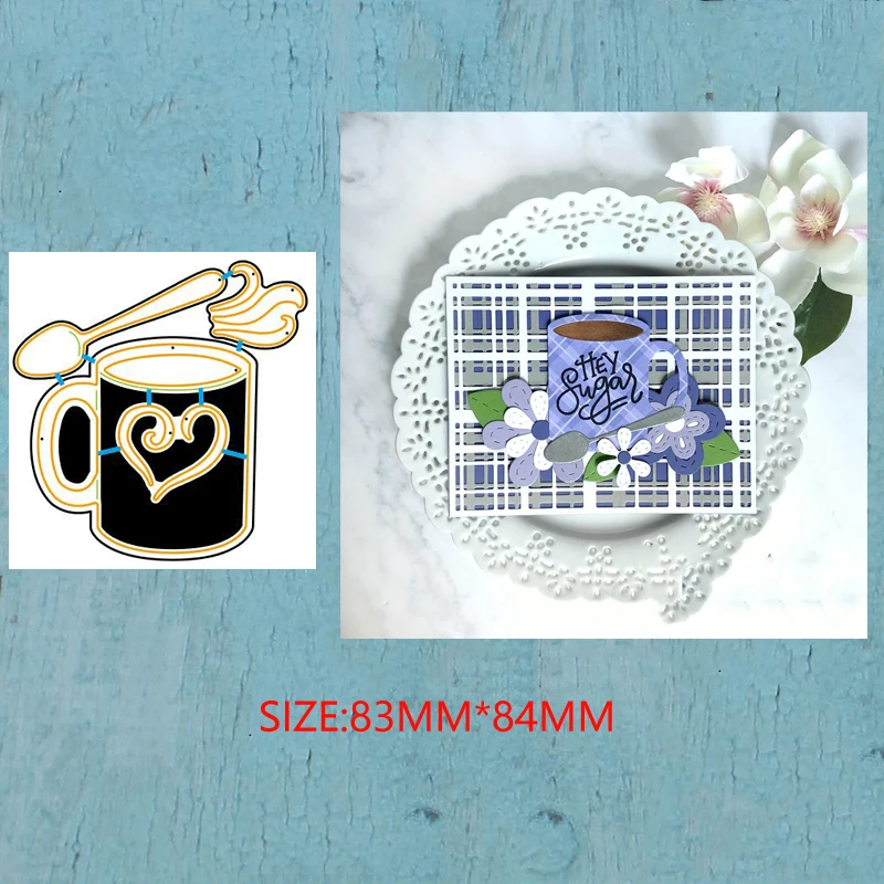 LLove CCraft металлическая резка кофейная чашка для самостоятельного скрапбукинга