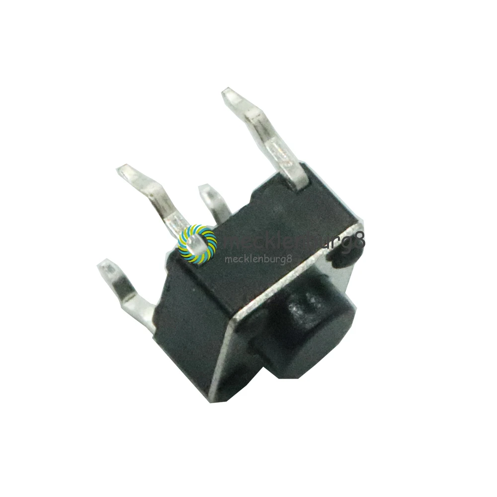 100 Pcs Tactile Switch Tact 6 X 5 Mm 4-pin Dip-micro's Feet Of Vertical Copper Power Button | Электроника