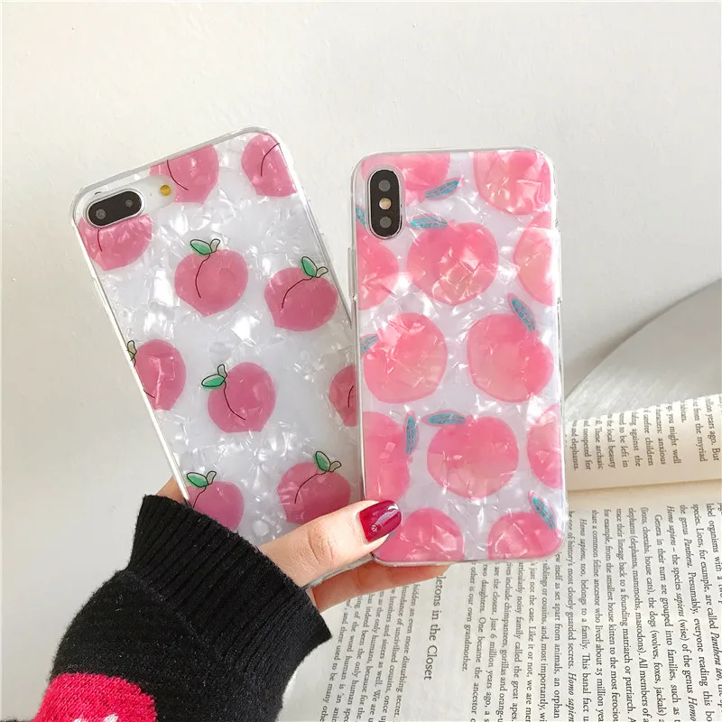 Модный чехол для iPhone 6 телефона с фруктами S 7 8 Plus X XS XR Max conch мягкий ТПУ много сочных