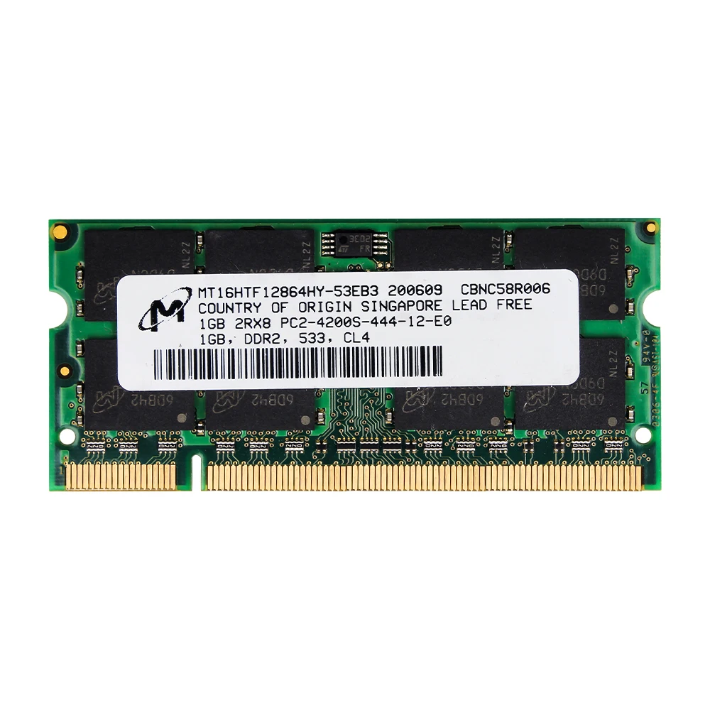 Оперативная память для ноутбука Crucial DDR2 533 МГц 1 8 В 4CL 200pin ГБ 2 Гб ddr2 = шт. *