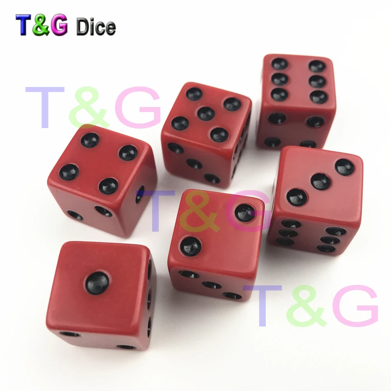 6 цветов T & G Высокое качество игральные кости 16 мм шестисторонние/D6 стандартные
