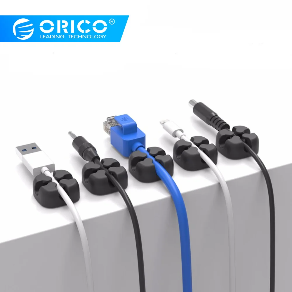 ORICO Настольный кабельный зажим, устройство для сматывания кабеля, органайзер для кабеля, держатель шнура, система управления, устройство для сматывания проводов и наушников