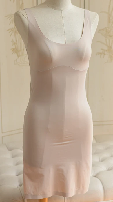 Women High Quality One Piece Seamless Medium Control Bodysuit Plunge Slips Slim Bottoming Shapewear Shapers Dress