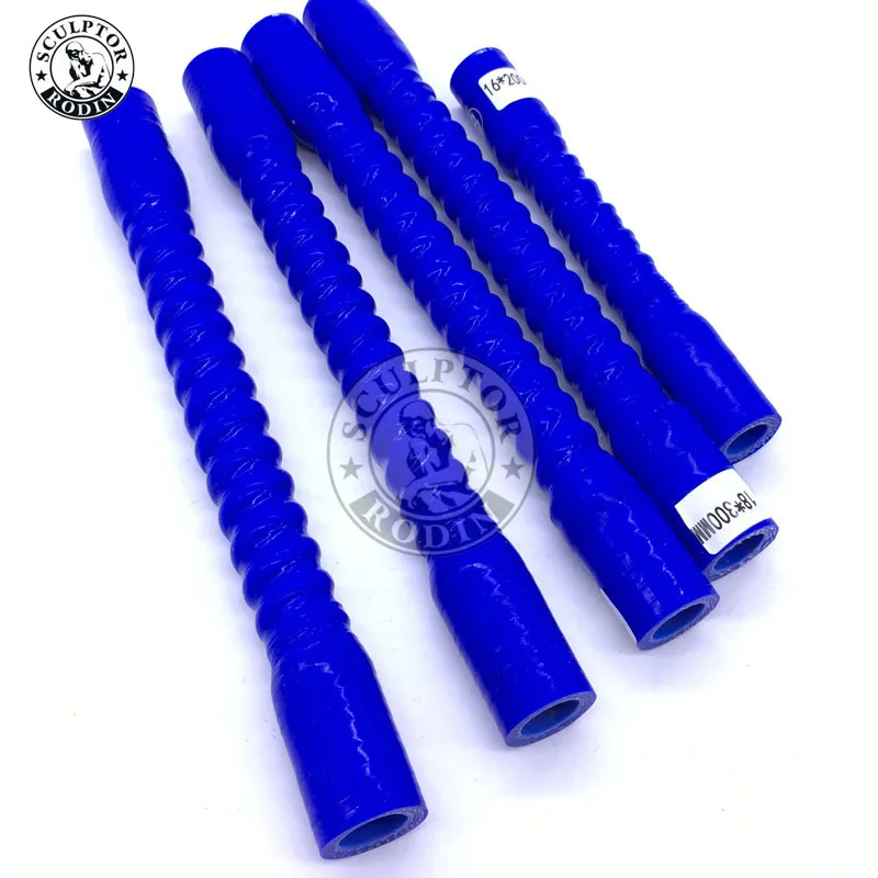 ID:60MM 65MM 75MM replace auto bend silicone tube hose rubber steel tube pipe (Length: 500MM 600MM 800MM) Blue/Black 1PCS
