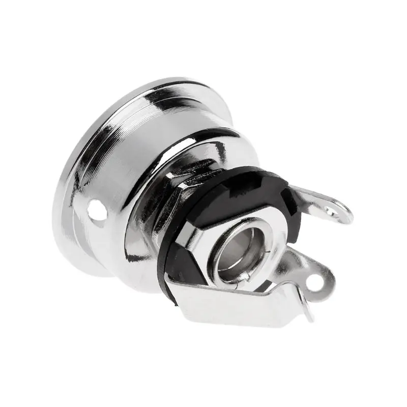 for 6.35mm Plug Electrosocket TL Silver Electric Guitar Chrome Socket Jack Plate | Обустройство дома