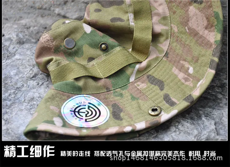 Широкие полями моющиеся Boonie летние шляпы Регулируемая камуфляжная Панама охота на открытом воздухе Складная Защита от солнца УФ Sunhat