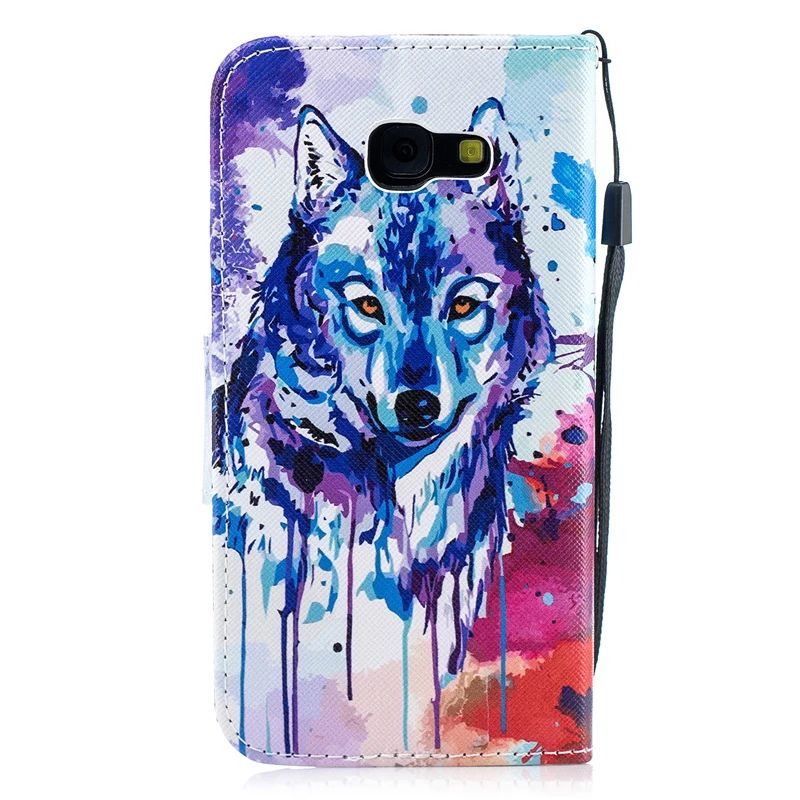 Роспись откидной Чехол кошелек с подставкой для Coque samsung Galaxy A3 2017 A320 Funda A5 A520