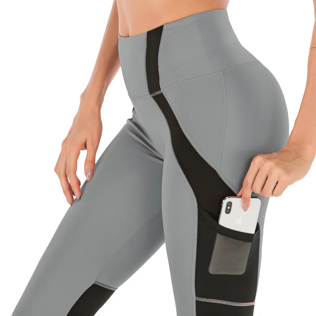 Gymshark бесшовные леггинсы женские экран сшитые мобильный телефон карман Спорт Йога Девять минут Сжатия Брюки гантели Грааль