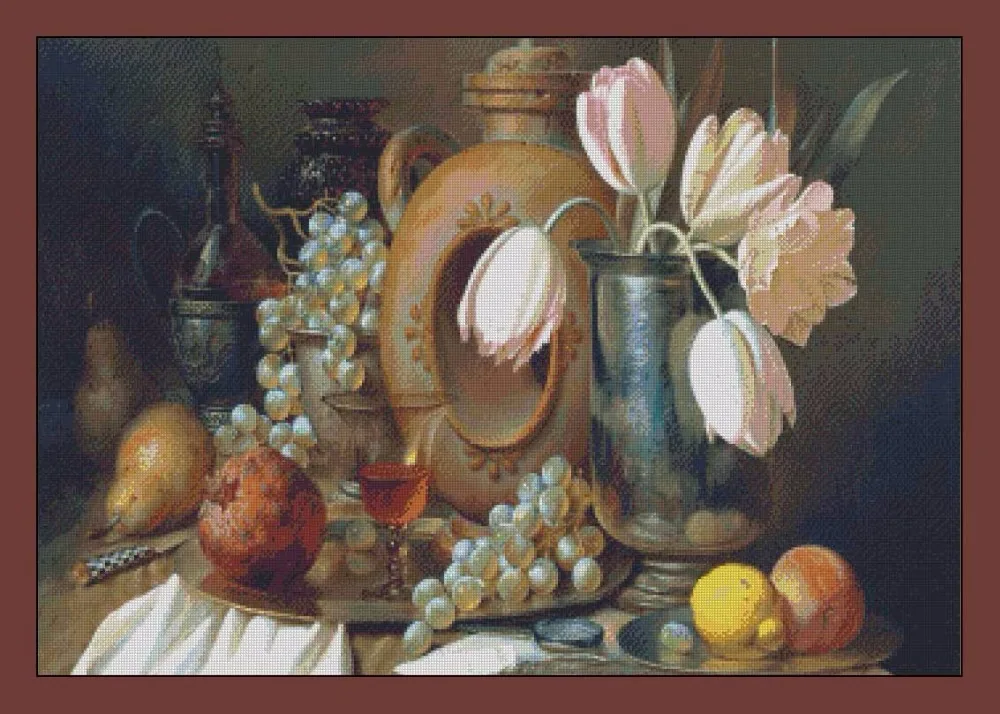 Цветы и фрукты натюрморт фотосессия 14CT непечатный качественный Набор для