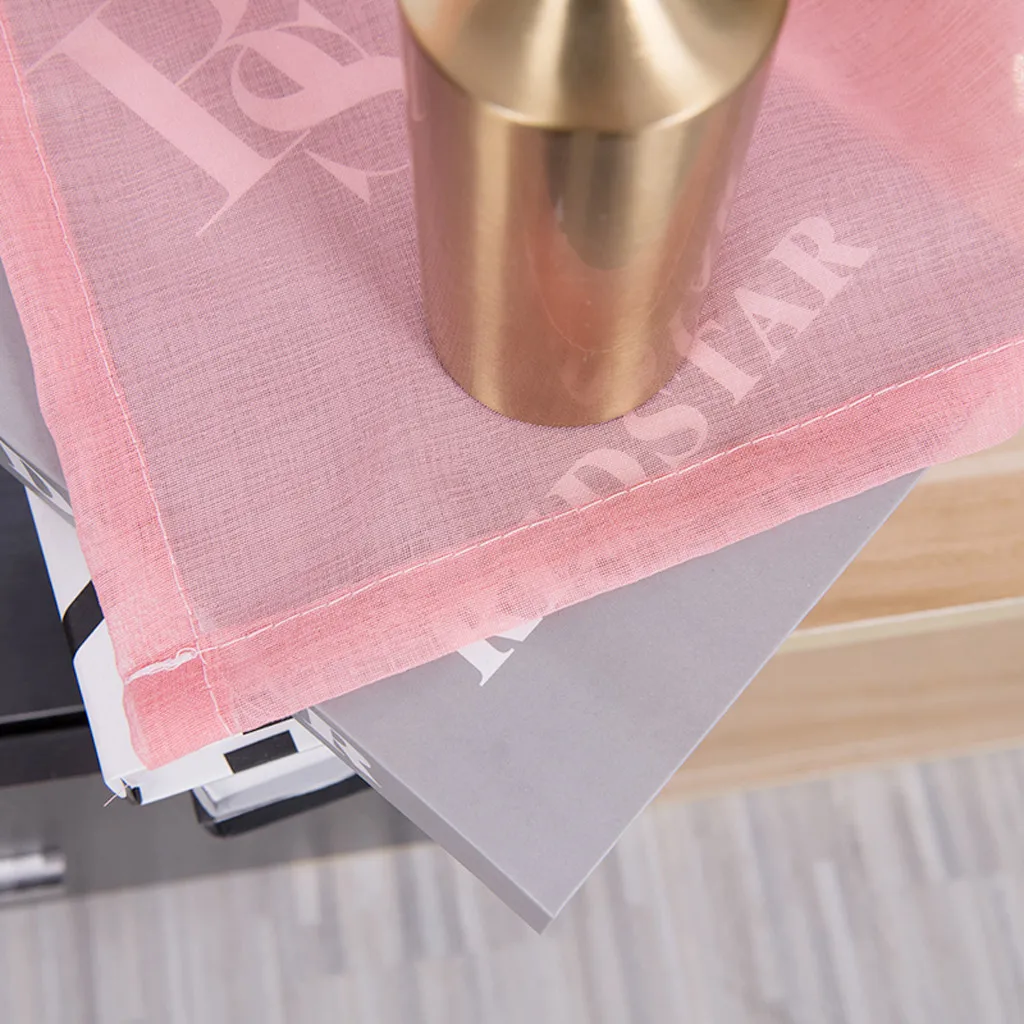 Занавеска из тюля с листьями драпировка вуали для окон 2 панельные ткани