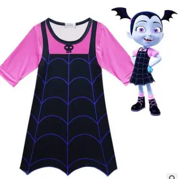 Vampirina/Карнавальные костюмы для девочек на Хэллоуин детское платье