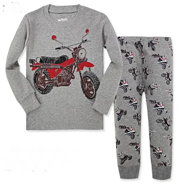 Новые весенне-осенние детские пижамы одежда для маленьких мальчиков хлопковые