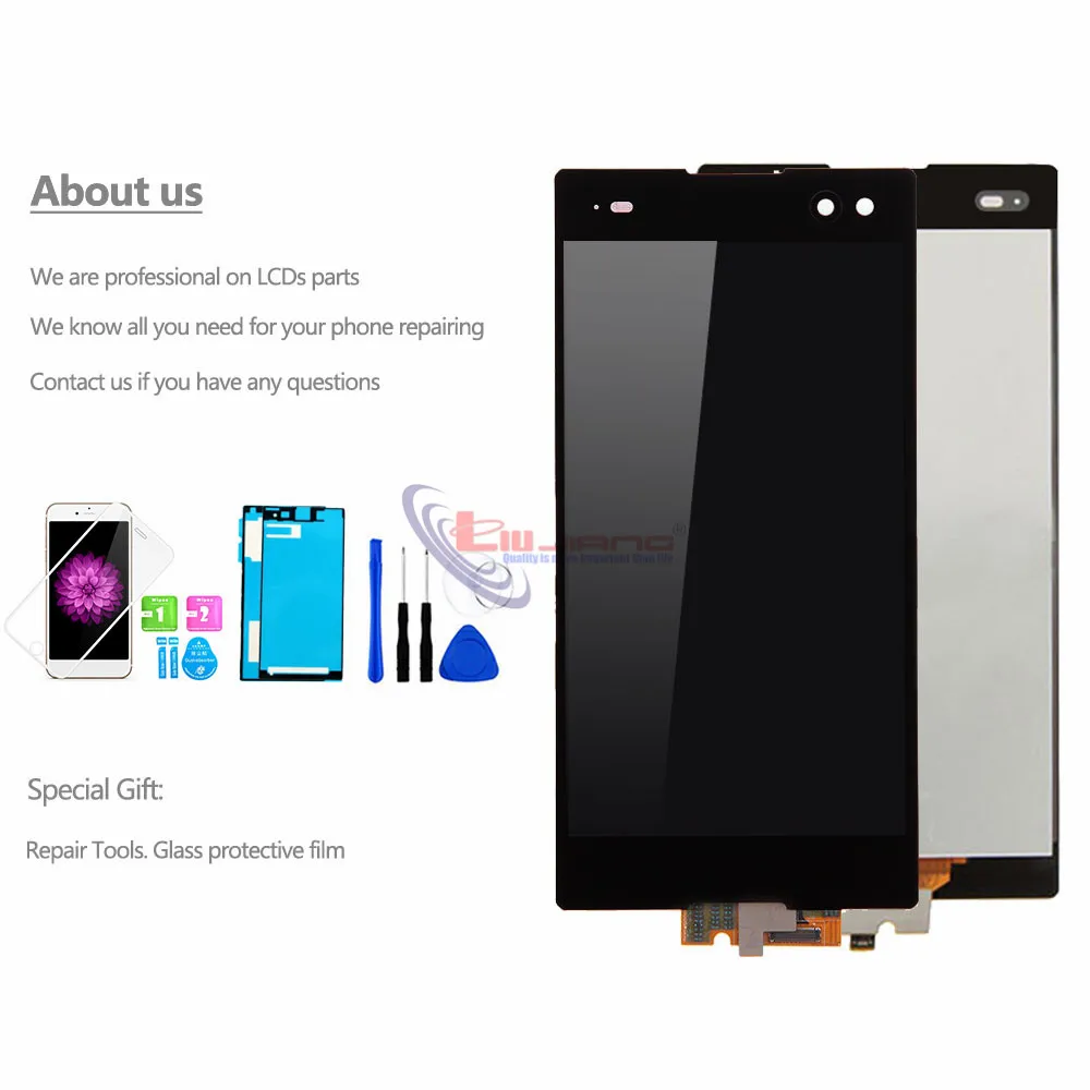Оригинальный ЖК-дисплей 5 дюйма для Sony Xperia C3 D2533 D2502 сенсорный датчик дигитайзер в
