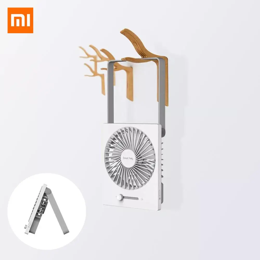 MI Mijia Smartfrog складной мини-вентилятор Ручной крутой летний Настольный вентилятор USB Перезаряжаемый вентилятор немой с кронштейном для офиса дома путешествия