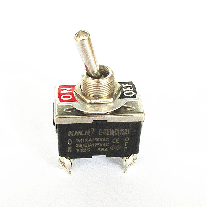 1 шт. E-TEN1221 12 мм 4 Pin SPST терминала ВКЛ-ВЫКЛ 16A 250V 20A 125V/AC тумблер TEN1221 | Обустройство
