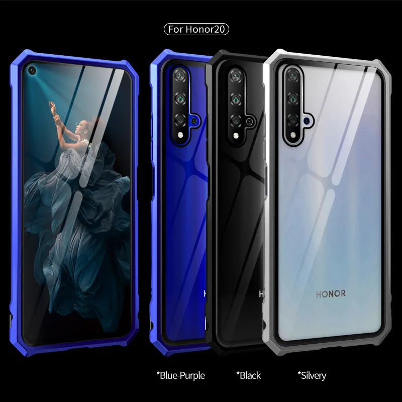 Для Huawei Honor 20 чехол Honor20 бампер металлическая алюминиевая рамка крышка с