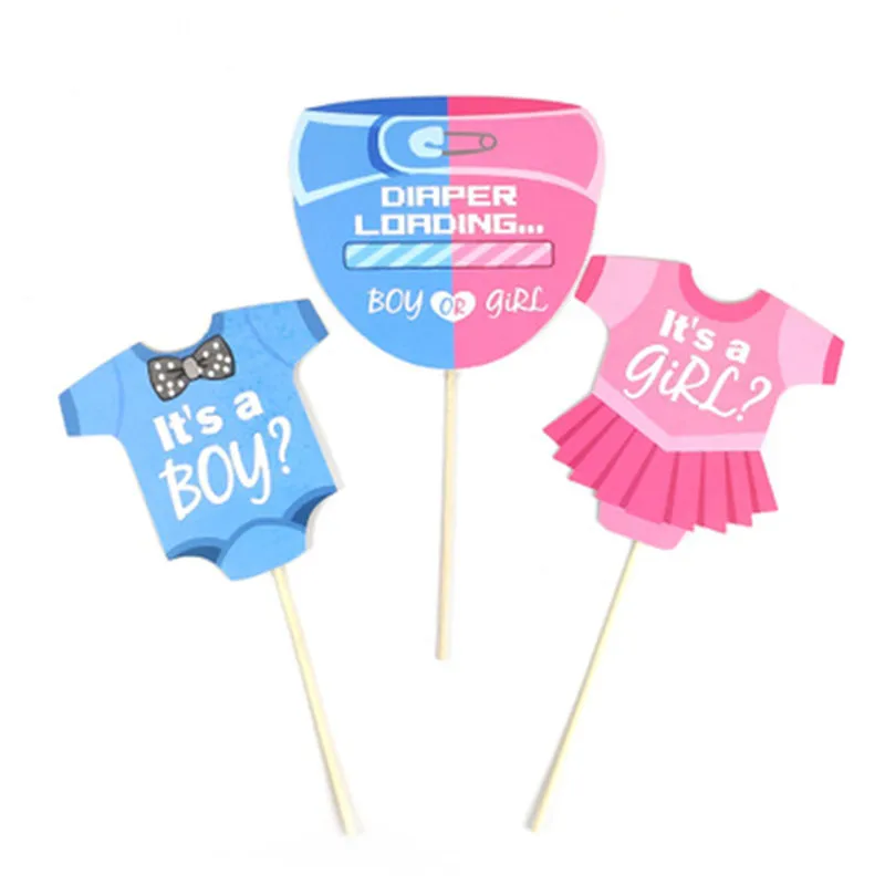 30Pcs Lovely Pink Blue Boy Or Girls Baby Photo Booth Props Shower Birthday Party Decoration ASD054 | Дом и сад