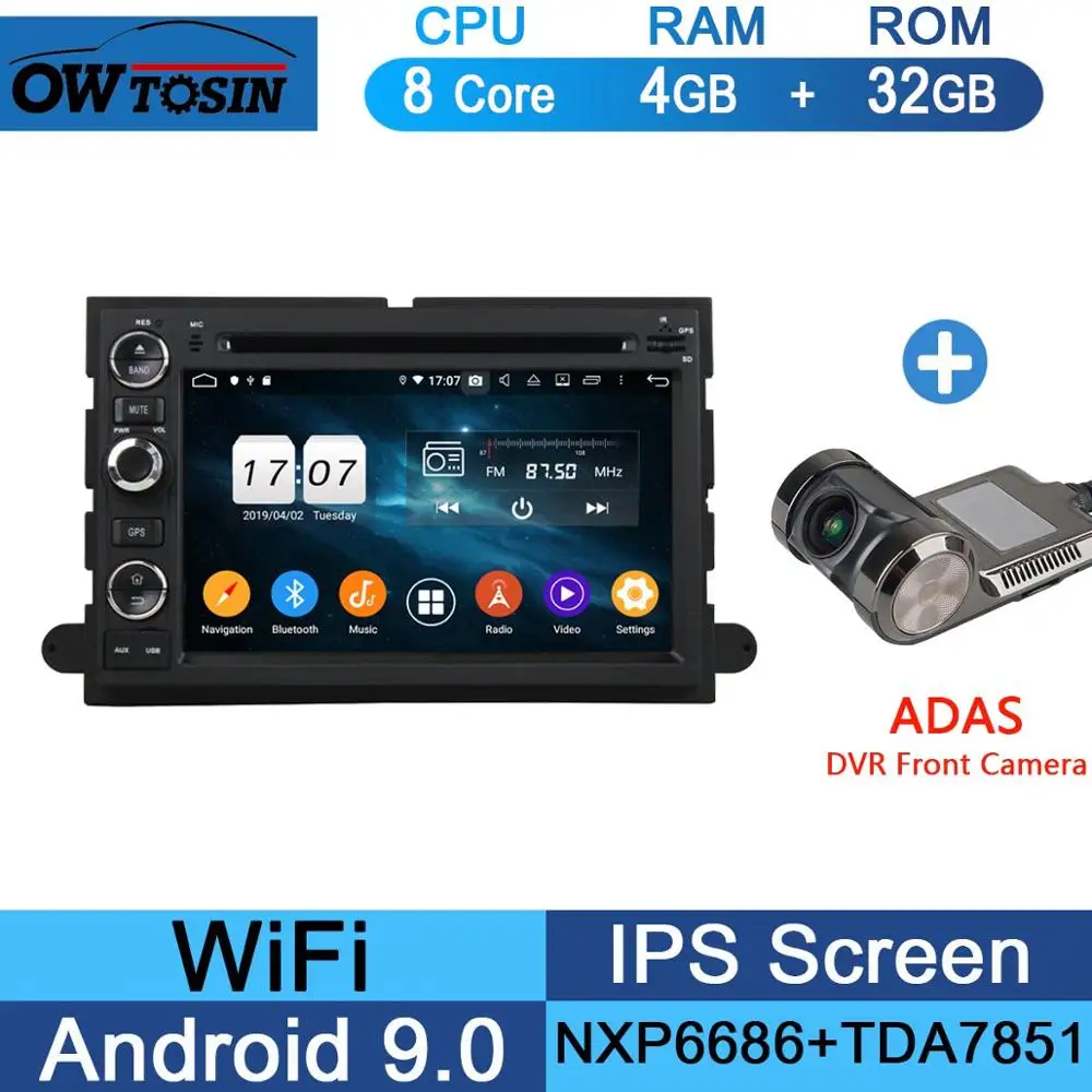 32G Adas Camera " ips 8Core 4G+ 64G Android 9,0 автомобильный DVD радио gps для Ford Explorer Fusion Mustang Focus Edge Expedition Escape F150 DSP CarPlay - Цвет: 32G Adas Camera