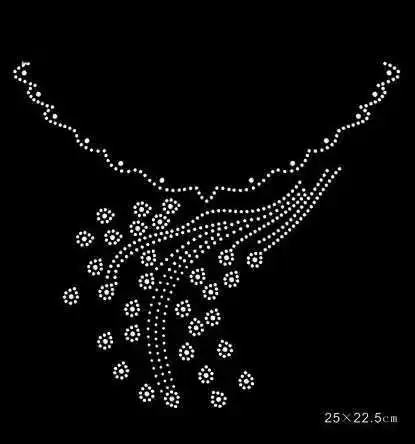 2 шт./лот с вырезом цветком страз железный Дизайн со стразами мотивами утюгом