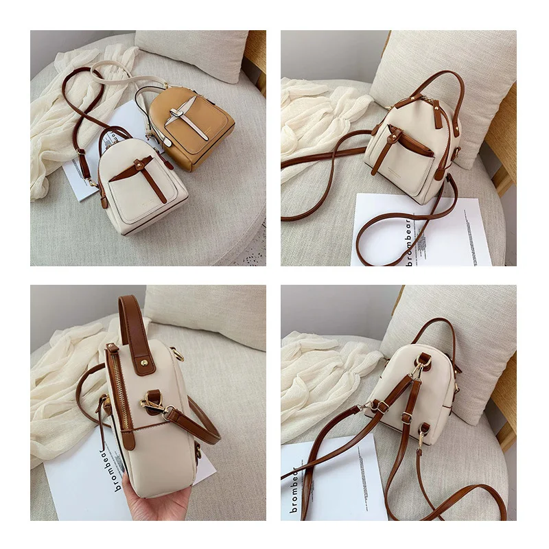 Женский маленький рюкзак Роскошный мини для девочек милый с панелями Дамский