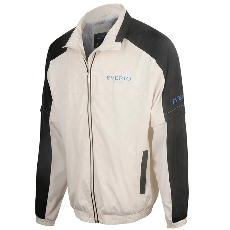 

EVERO New Men golf windbreaker winter golf warm jacket windproof waterproof outdoor golf sports man detachable sleeves jacket