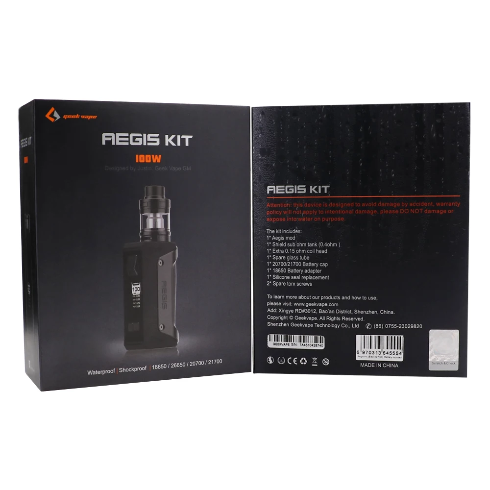 Большая распродажа Geekvape AEGIS 100 Вт комплект с aegis W/O аккумулятор и щит RTA
