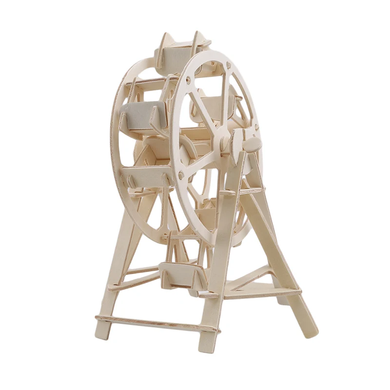 DIY деревянные игрушки 3D колесо обозрения здание головоломка игра сборка игрушка