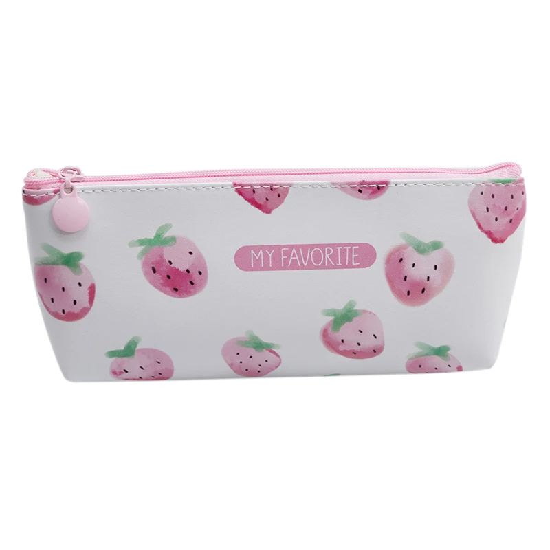 

Lovely Strawberry PU Cosmetic Bag Waterproof Stationery Organizer Bag Girls Women Makeup Bag Make Up Bag
