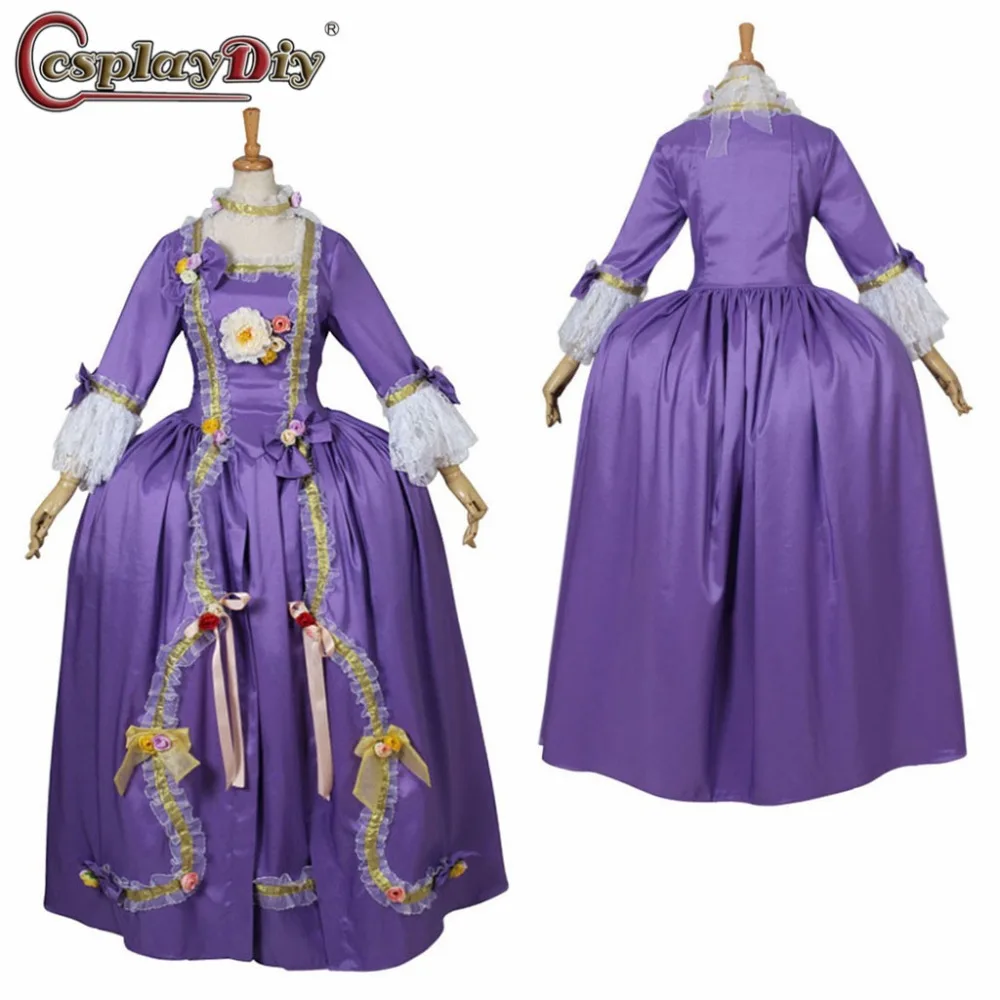 CosplayDiy женское бальное платье Рококо в стиле барокко свадебное фиолетовое
